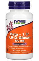 Beta-1,3/1,6-D-Glucan 100 мг (Бета-1,3/1,6-D-глюкан) 90 вег капс (Now Foods)
