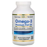 Омега-3 (Триглицеридная Форма) 240 капсул (California Gold Nutrition)