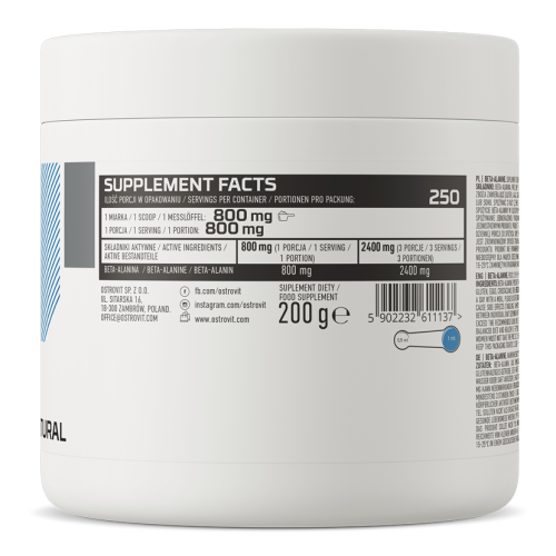 Beta-Alanine Powder (Бета Аланин) 200 г (OstroVit) фото 3