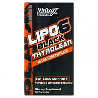 LIPO-6 Black Thyrolean (Поддержка для снижения веса) 60 капсул (Nutrex Research)