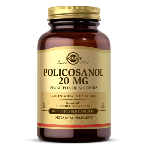 Policosanol 20 мг (Поликозанол) 100 вегетарианских капсул (Solgar)