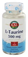 L-Taurine 500 мг (Л-Таурин) 60 таблеток (KAL)