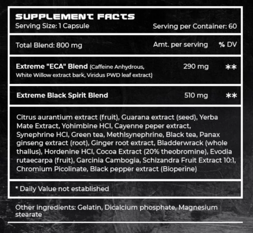 Black Spirit 60 капсул (ExtremeDietSupps) фото 2