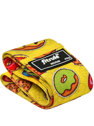 Резинка для фитнеса принтованная тканевая (FitRule)