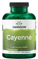 Cayenne (Каенский перец 40 000 капсаицина HU) 450 мг 300 капсул (Swanson)