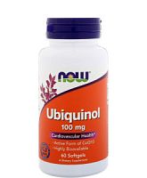 Ubiquinol 100 мг (Убихинол) 60 мягких капсул (Now Foods)