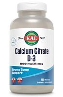 Calcium Citrate D-3 1000 мг 180 таблеток (KAL)