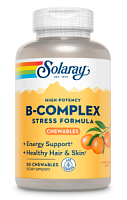 B-Complex Stress Formula Chewables 50 жевательных таблеток (Solaray)