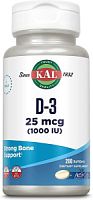 Vitamin D-3 25 mcg (1000 IU) ActivGels Витамин Д-3 25 мкг (1000 МЕ) 200 мягких капсул (KAL)