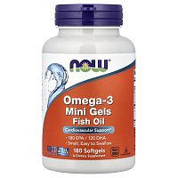 Omega-3 Mini Gels 180 капсул (Now Foods)