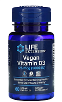 Vegan Vitamin D3 (Веганский витамин D3) 125 мкг (5000 МЕ) 60 вег капсул (Life Extension)