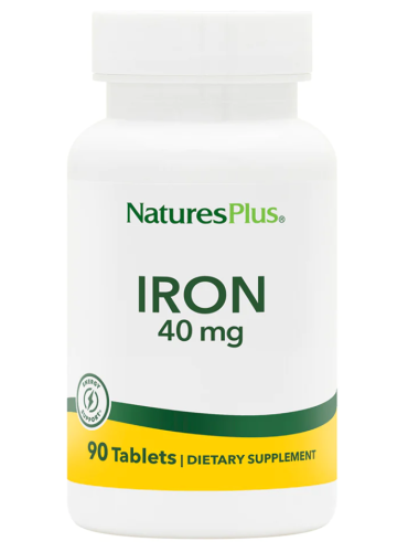 Iron 40 mg (Железо 40 мг) 90 таблеток (NaturesPlus)