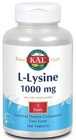 L-Lysine 1000 мг (L-Лизин) 100 таблеток (KAL)
