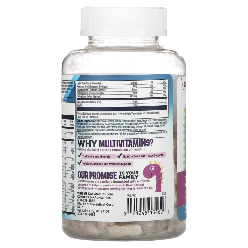 MultiSaurus витамины и микроэлементы 90 жевательных таблеток (KAL) фото 3