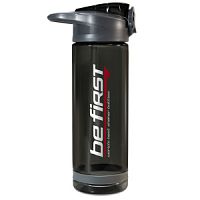 Бутылка для воды из тритана с трубочкой внутри 750 мл черно-серая (WB09-750-BF) (Be First)