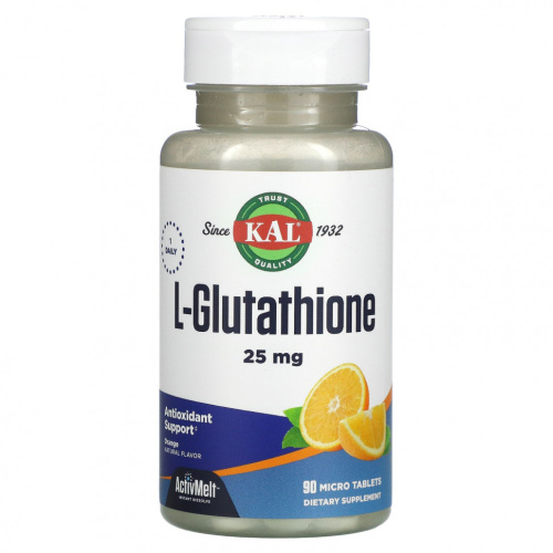 L-Glutathione 25 мг ActivMelt 90 микро таблеток (KAL) L-Glutathione 25 мг ActivMelt 90 микро таблеток (KAL)