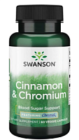 Cinnamon & Chromium - Featuring Chromax 60 вег капсул (Swanson)