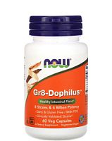 Gr8-Dophilus (Пробиотики) 60 вег капсул (Now Foods)