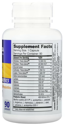 Digest + Probiotics (Пищеварительные ферменты с пробиотиками) 90 капсул (Enzymedica) фото 4