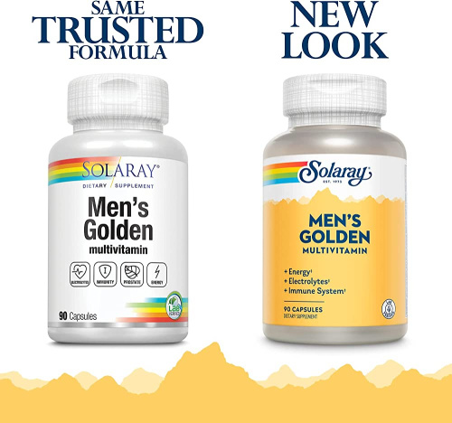 Men's Golden Multivitamin 90 капсул (Solaray) фото 2