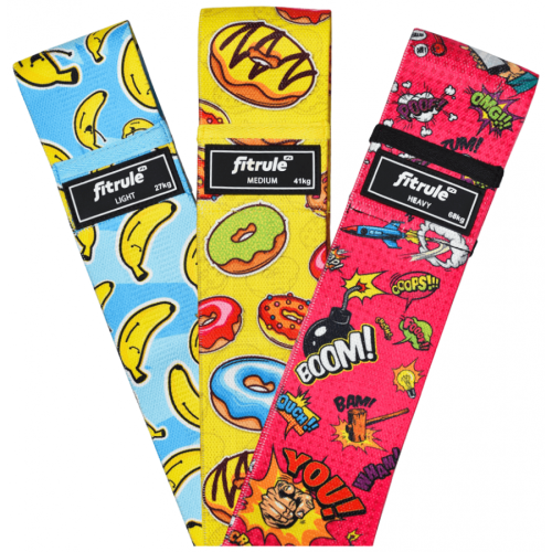 Набор тканевых фитнес-резинок 3 шт (FitRule)