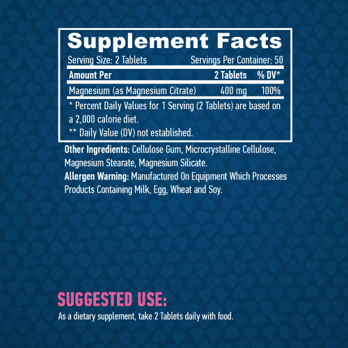 Magnesium Citrate (Цитрат Магния) 200 мг 100 таблеток (Haya Labs) фото 2
