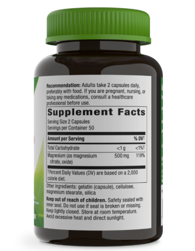 Magnesium Complex 500 mg (Магний 500 мг) 100 капсул (Nature's Way) фото 3