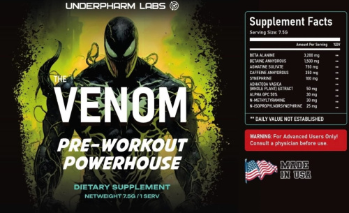 пробник Venom 7.5 g (Underpharm Labs) пробник Venom 7.5 g (Underpharm Labs)