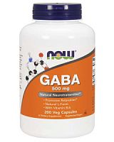 GABA 500 мг (ГАМК) 200 вег капсул (Now Foods)