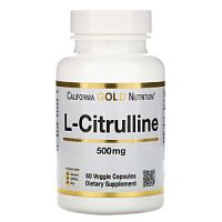 L-Citrulline (L-цитруллин) 500 мг 60 капсул California Gold Nutrition