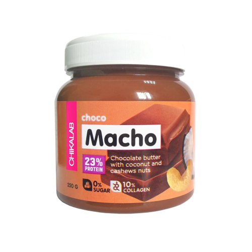 CHOCO MACHO Шоколадная паста с кокосом и кешью (Chikalab) CHOCO MACHO Шоколадная паста с кокосом и кешью (Chikalab)