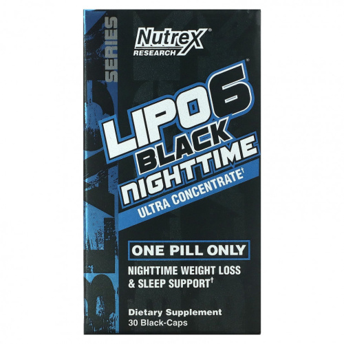 Lipo 6 Black NightTime Ultra concentrate 30 капсул (Nutrex Research) фото 2