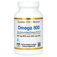 Omega 800 - 1000 mg - 90 капсул (California Gold Nutrition)