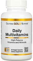 Multivitamin & Mineral Two-A-Day 60 вег капсул (California Gold Nutrition)
