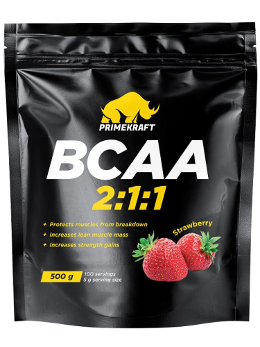 BCAA 2:1:1 500 гр Пакет (Prime Kraft)