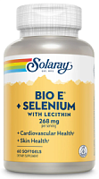 Bio E + Selenium with Lecithin 268 mg (400 IU) (Витамин E 268 мг (400 МЕ) 60 мягких капсул (Solaray)