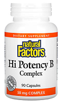 Hi Potency B Complex (высокоэффективный комплекс витаминов группы B) 90 капсул (Natural Factors)