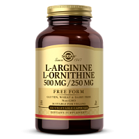 L-Arginine/L-Ornithine 500 мг/250 мг 100 вег капсул (Solgar)