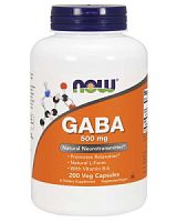 GABA 500 мг (ГАМК) 200 вег капсул (Now Foods)
