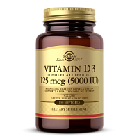 Vitamin D3 (Витамин Д3) 125 мкг (5000 IU) 100 гелевых капсул (Solgar)