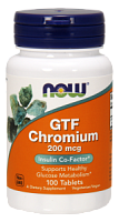 GTF Chromium 200 мкг (Хром с фактором толерантности к глюкозе) 100 таблеток (Now Foods)