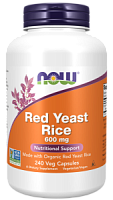 Red Yeast Rice 600 mg (Красный дрожжевой рис 600 мг) 240 вег капсул (Now Foods)