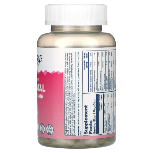 Once Daily Prenatal Multi-Vita 90 вег капсул (Solaray) фото 2