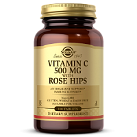 Vitamin C 500 мг with Rose Hips (витамин C с плодами шиповника) 100 таблеток (Solgar)