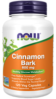Cinnamon Bark 600 mg (Кора Корицы 600 мг) 120 вег капсул (Now Foods)