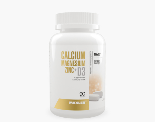 Calcium Magnesium Zinc + D3 90 таблеток (Maxler) Calcium Magnesium Zinc + D3 90 таблеток (Maxler)