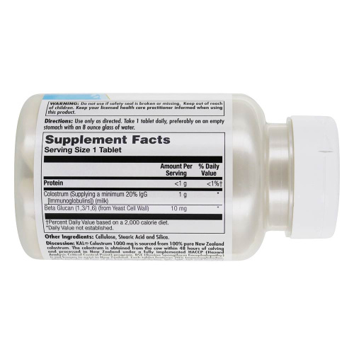 Colostrum 1000 мг (Молозиво) 60 таблеток (KAL) фото 2