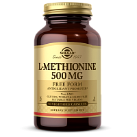 L-Methionine 500 мг (L-Метионин) 90 вег капсул (Solgar)