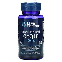 Super Ubiquinol CoQ10 100 мг (Супер Убихинол Коэнзим) 60 мягких капсул (Life Extension)