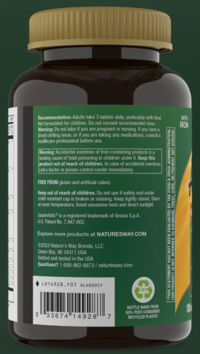 Alive! Max3 Potency (мультивитаминны с железом) 180 таблеток (Nature's Way) фото 2